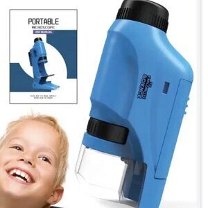 NEW NWT Kids Portable Microscope - 60-120X Magnification Clear Lens Mini